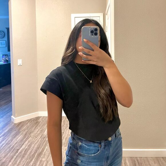 Lululemon Heavyweight Cotton Mock-Neck T-Shirt in Tan - Picture 2 of 9